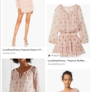 nwot Popover Pink rose dress by Loveshackfancy